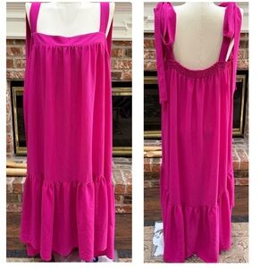 Pink Melonie backless dress with tie straps / 12 / Excellent condition